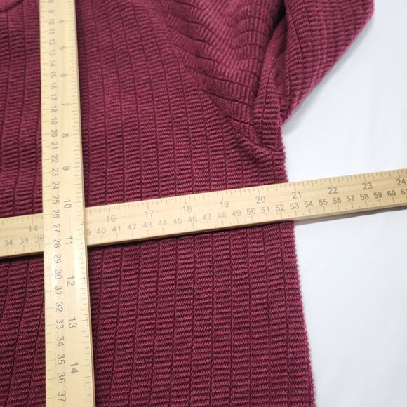 Jeremy Argyle NYC Mens Sweater Henley Size Large Wool Blend Long Sleeve Burgandy - Picture 13 of 15